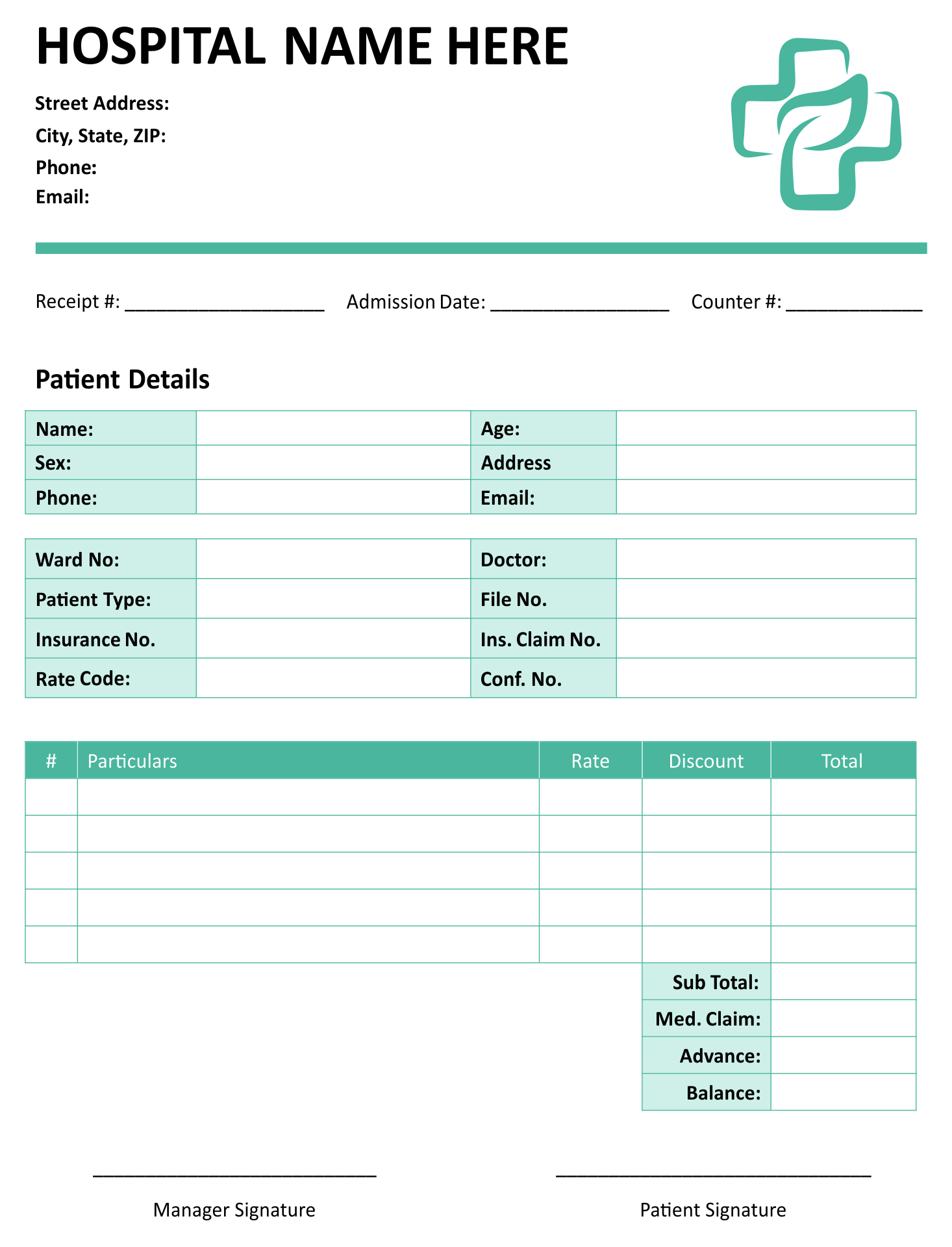 Medical Receipt Template In Printable Free Receipt Template Receipt