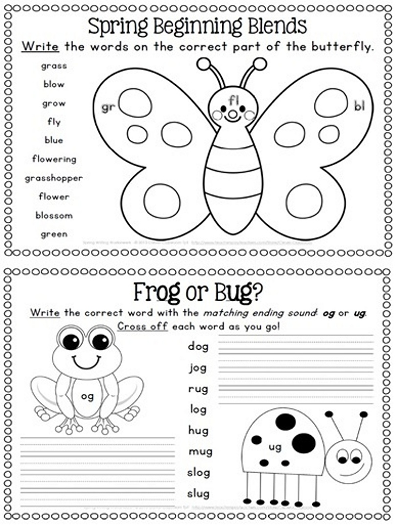 Free Printable Spring Worksheets For Kindergarten