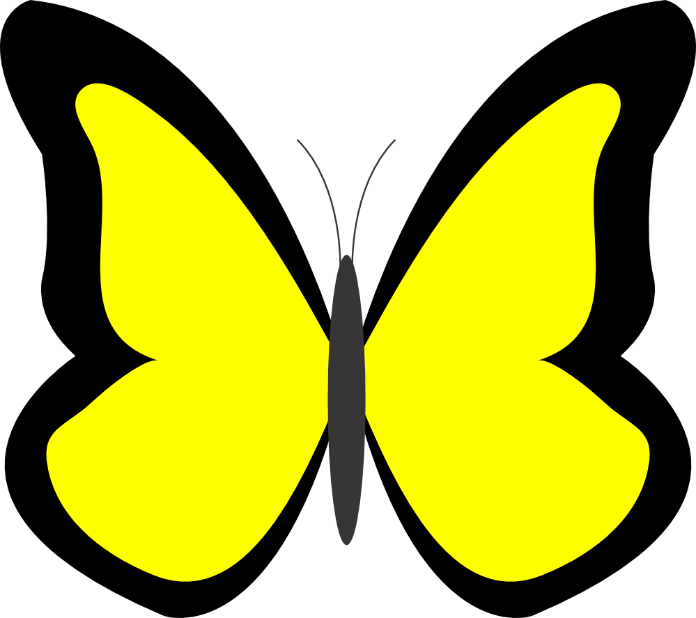 free yellow butterfly clip art - photo #14