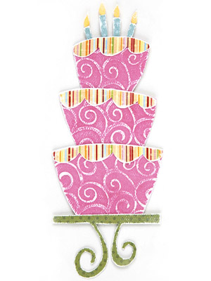 birthday cake pattern printable paper patterns card cards piecing template place folding themes child printablee templates placecard holders holder menu