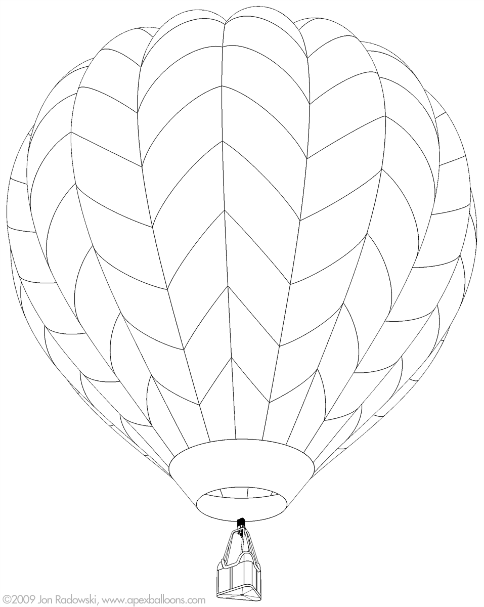 Hot Air Balloon Template Free