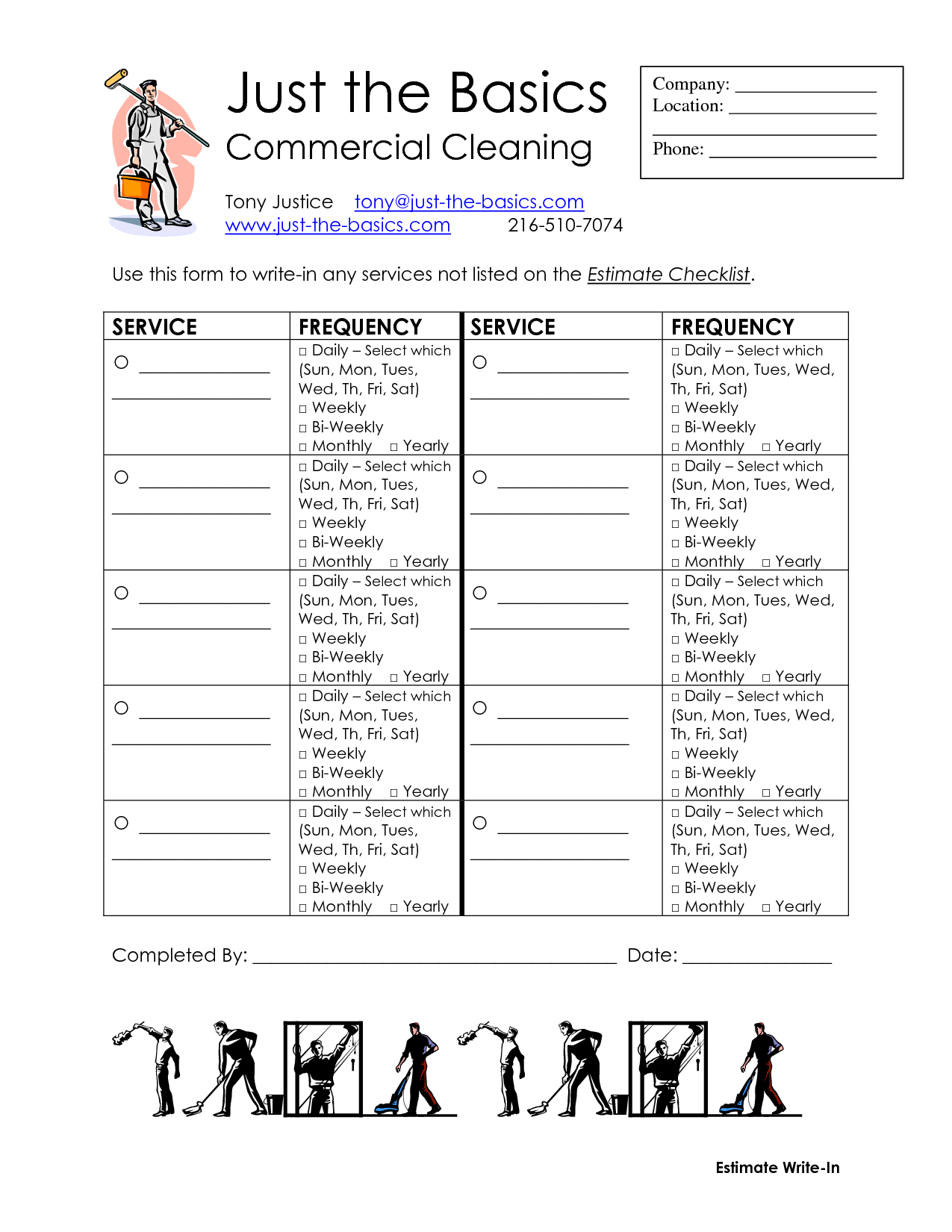 Office Checklist Template from www.printablee.com