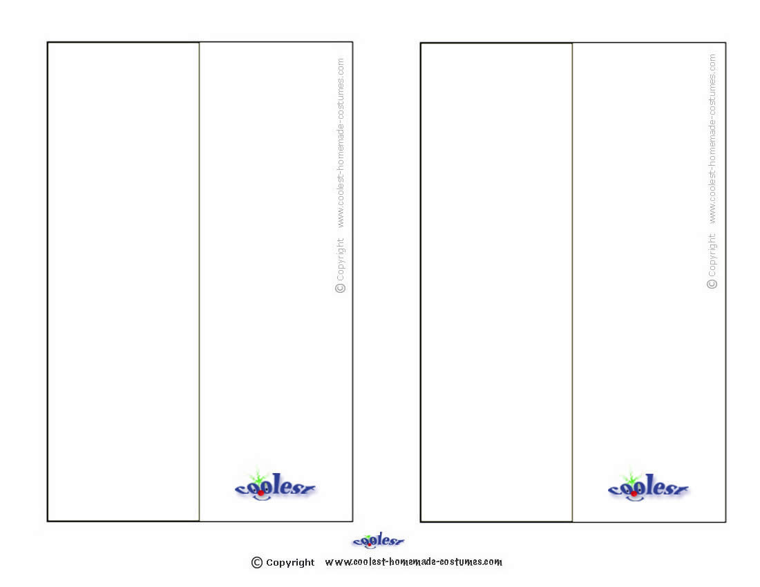 Free Blank Bookmark Templates To Print