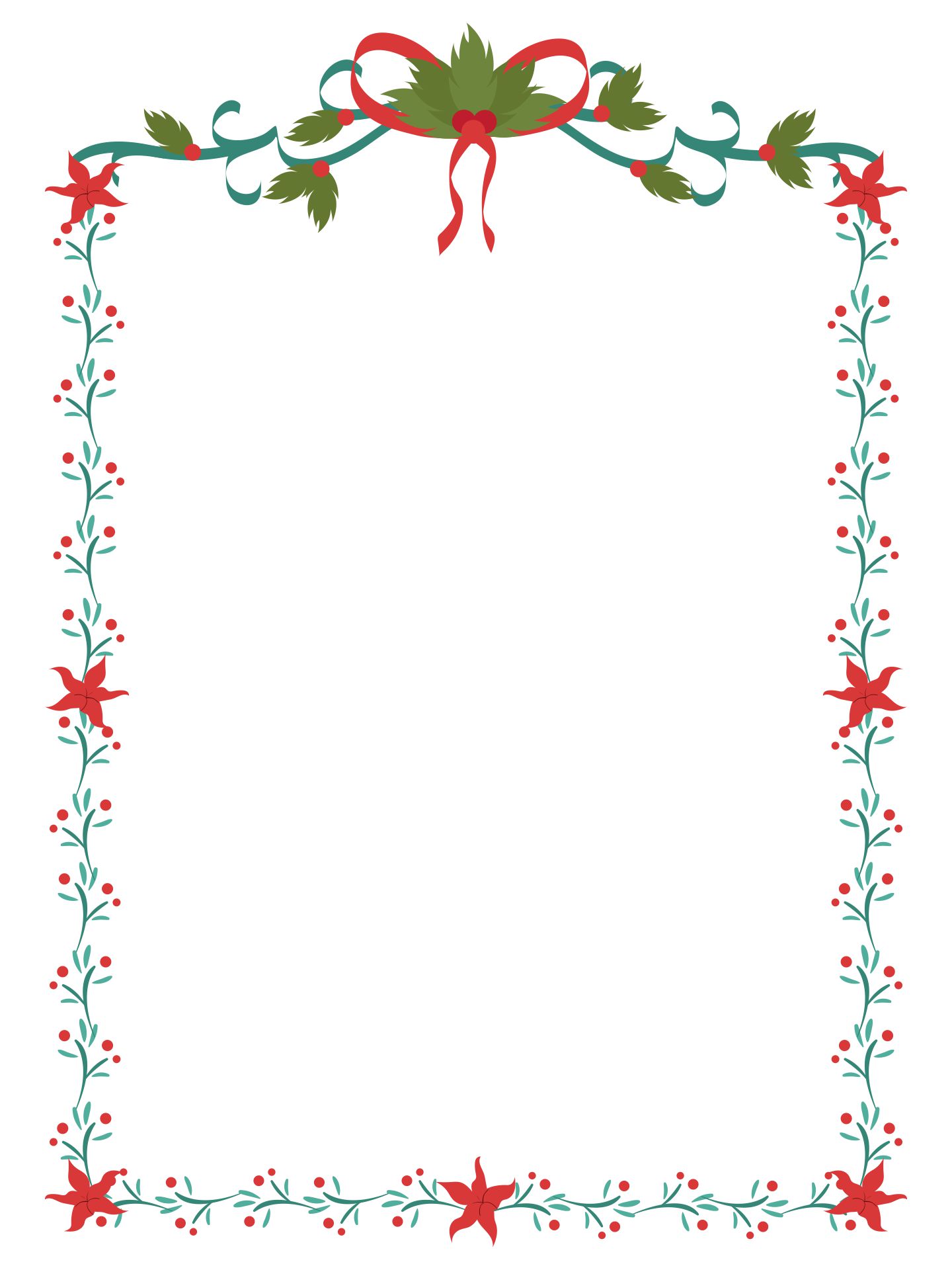 6 Best Images of Free Printable Christmas Stationary Borders Free