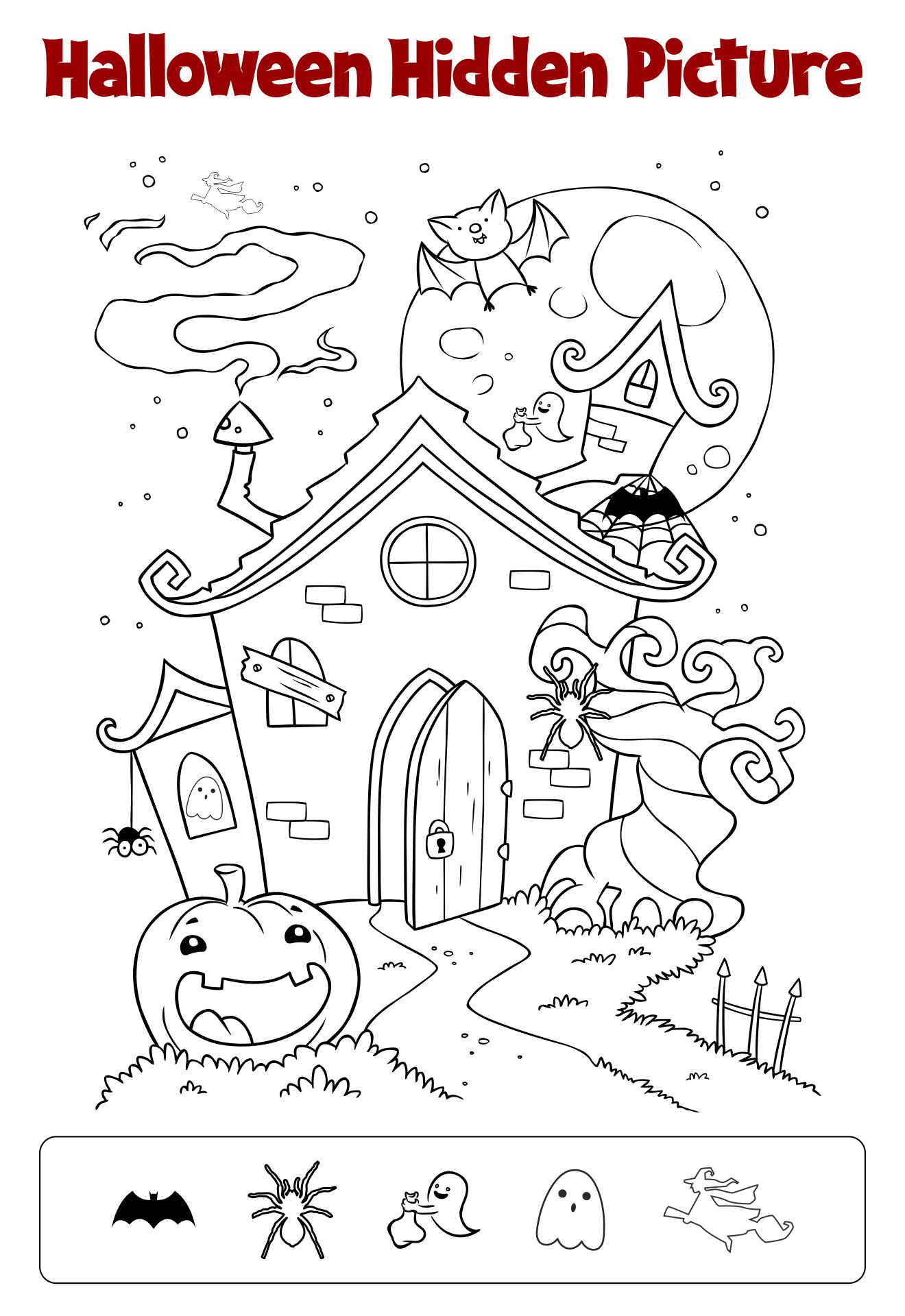 4 Best Images of Printable Halloween Hidden Objects Free Printable
