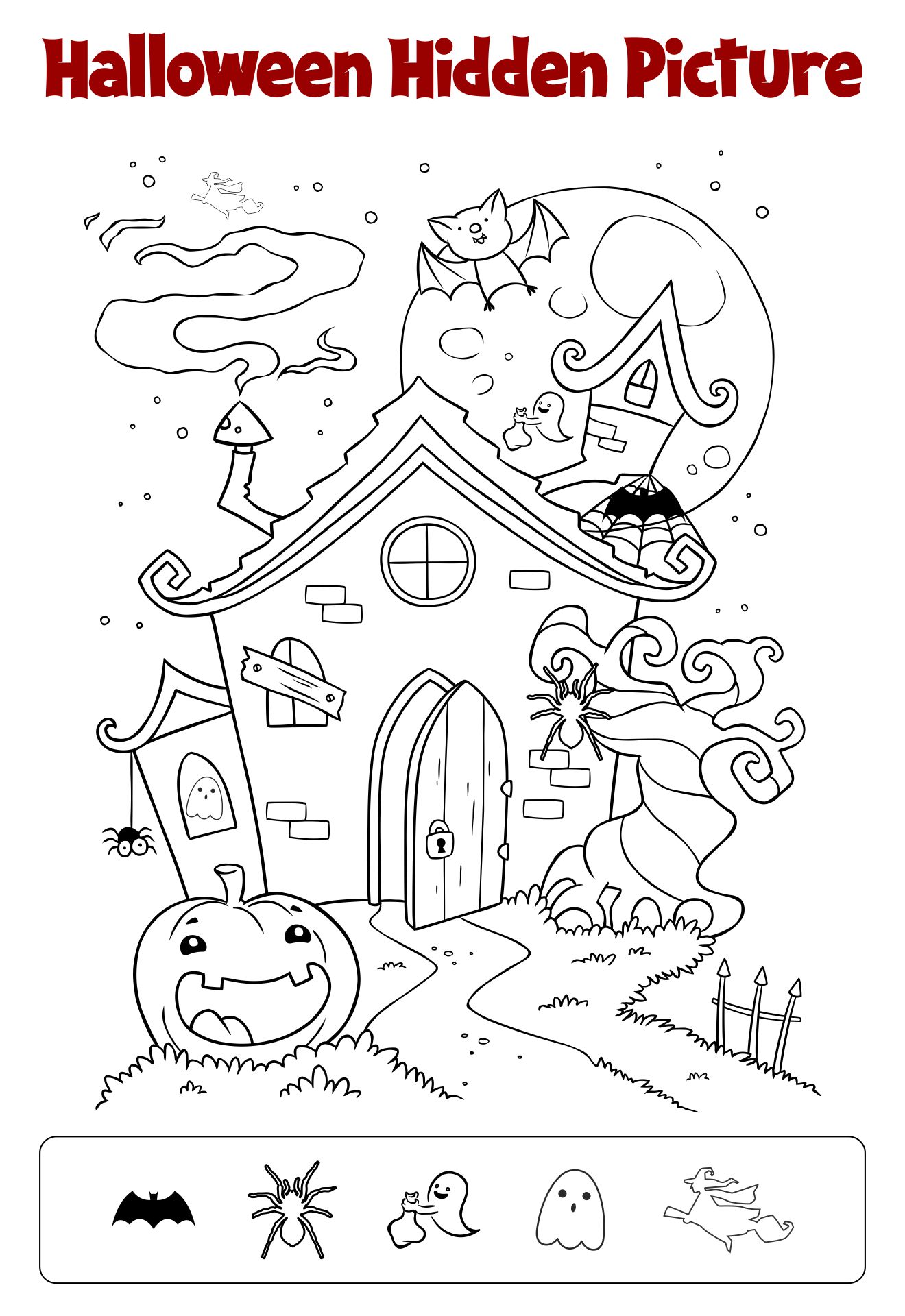 Halloween Hidden Pictures Free Printable Printable Templates