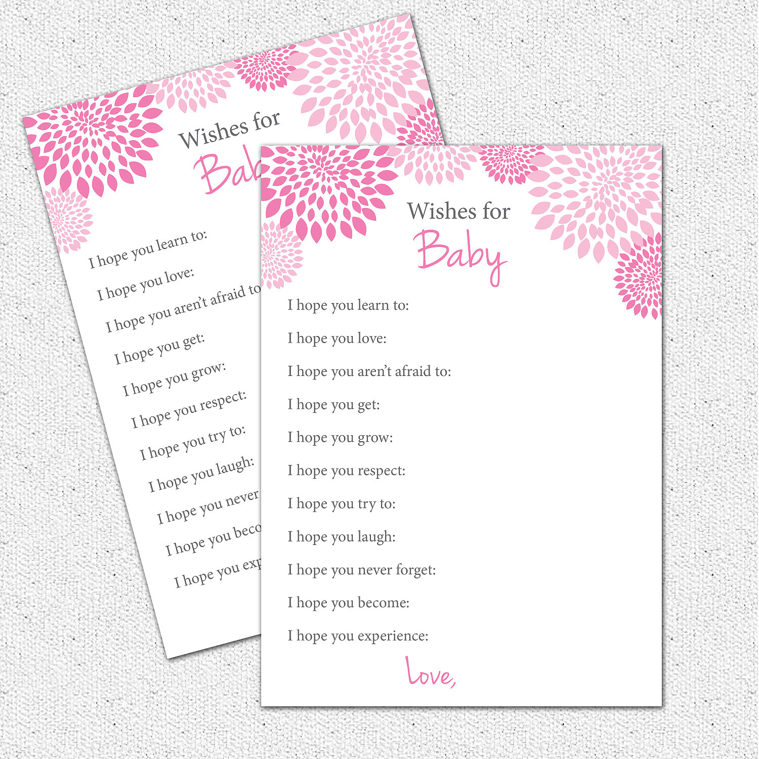 6 Best Images of Printable Wishes For Baby Template Free Printable