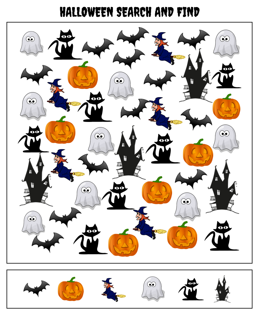 5 Best Images of Halloween Seek And Find Printables Halloween Search