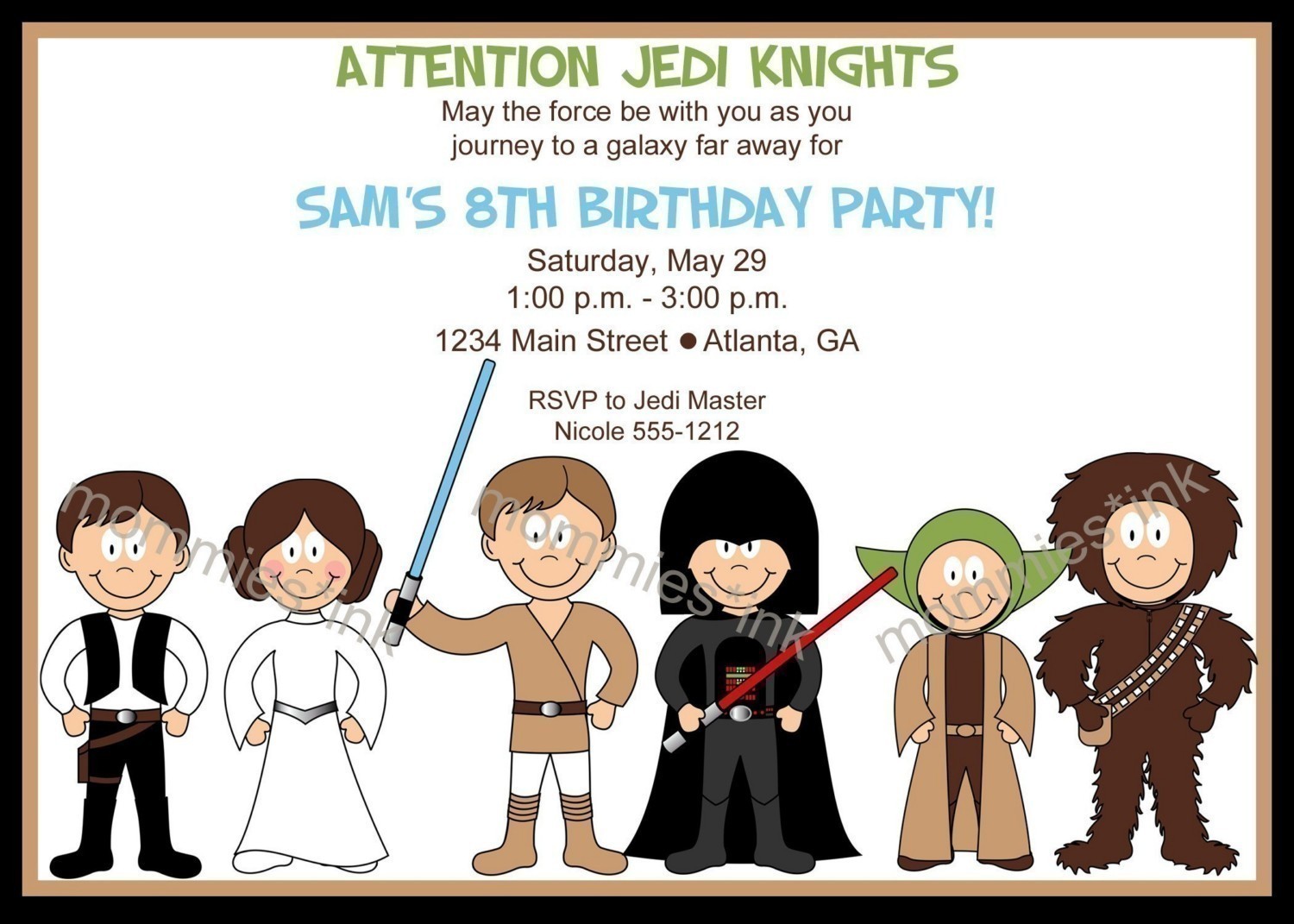 Star Wars Invitation Template from www.printablee.com