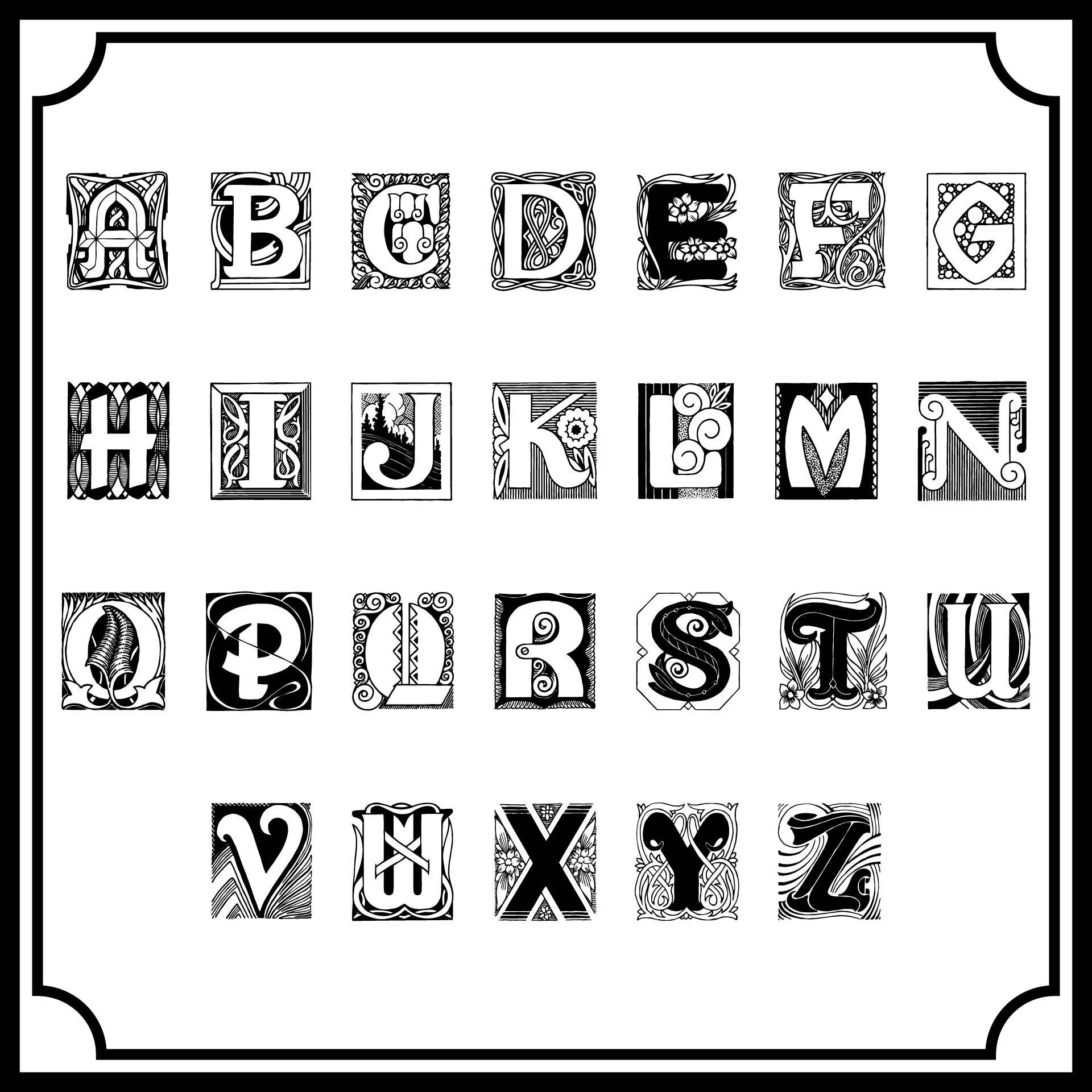 Fancy Alphabet Letter Templates