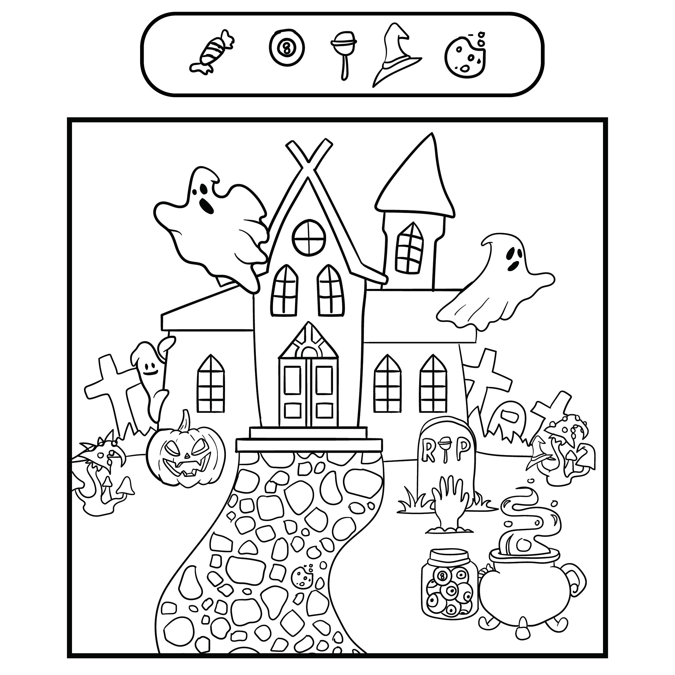 Halloween Hidden Pictures Printable