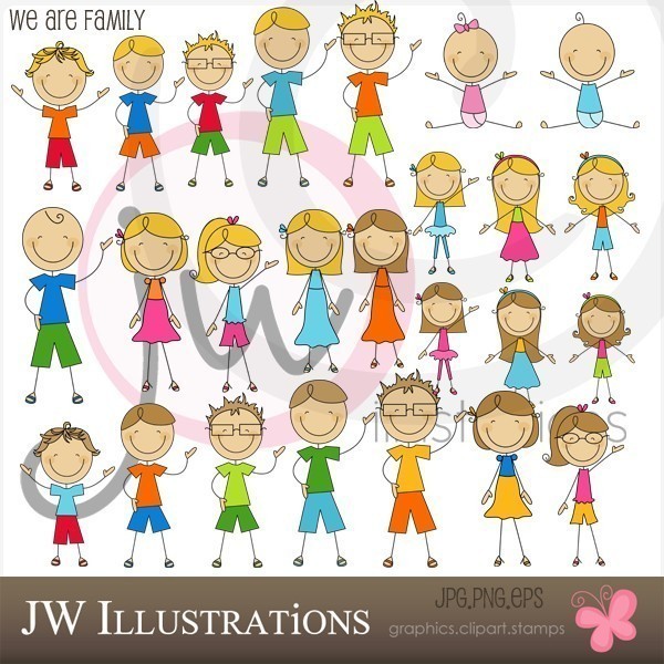 free clipart stick figure family - photo #27
