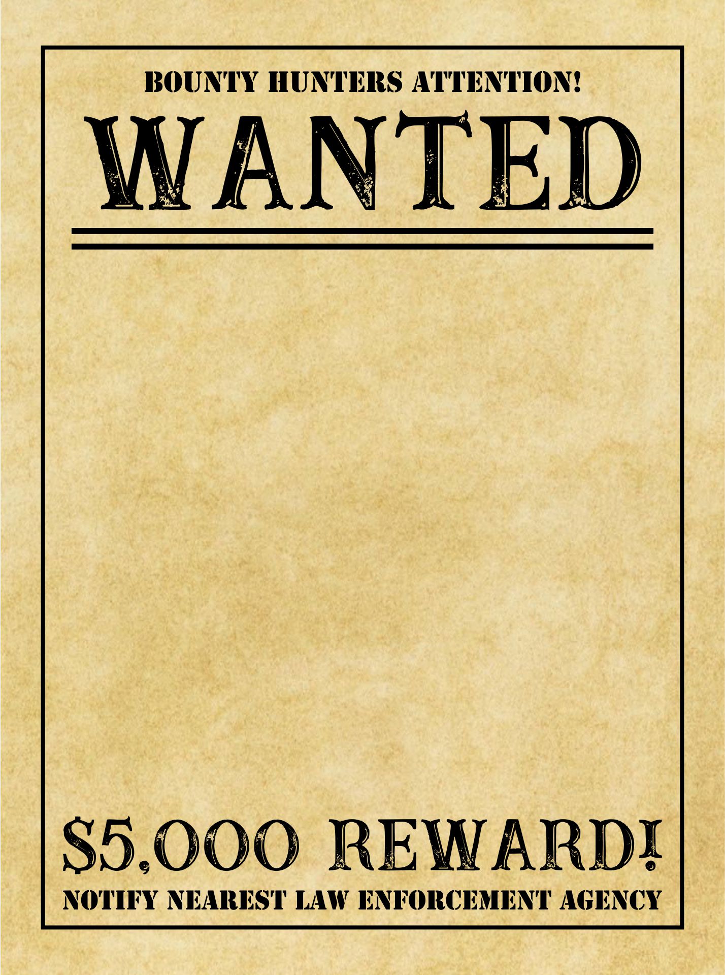 Wanted Poster Style