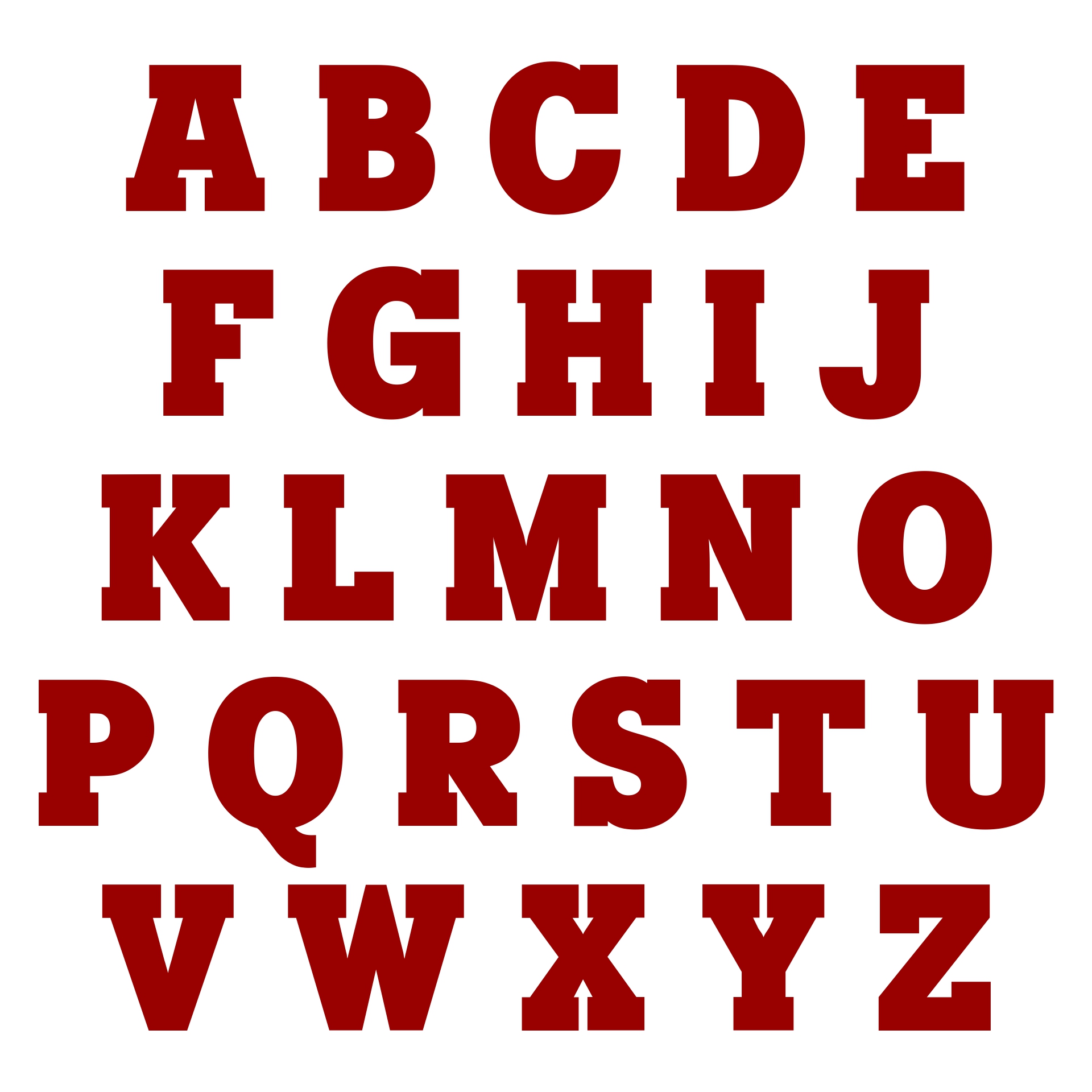 Free Printable 5 Inch Alphabet Letters