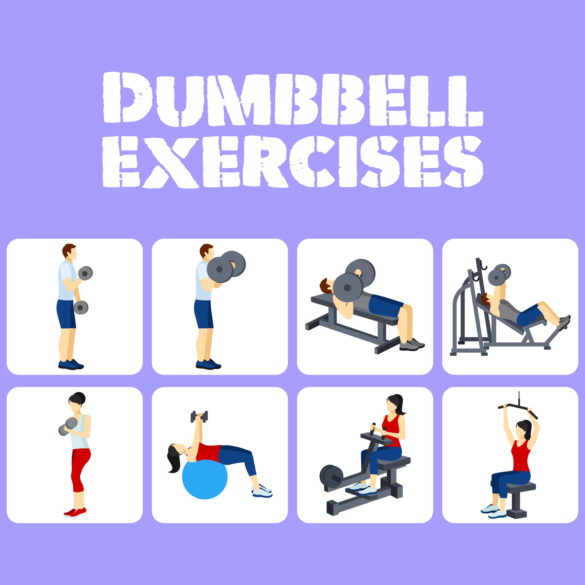 Printable Dumbbell Exercises With Pictures Printable Word Searches