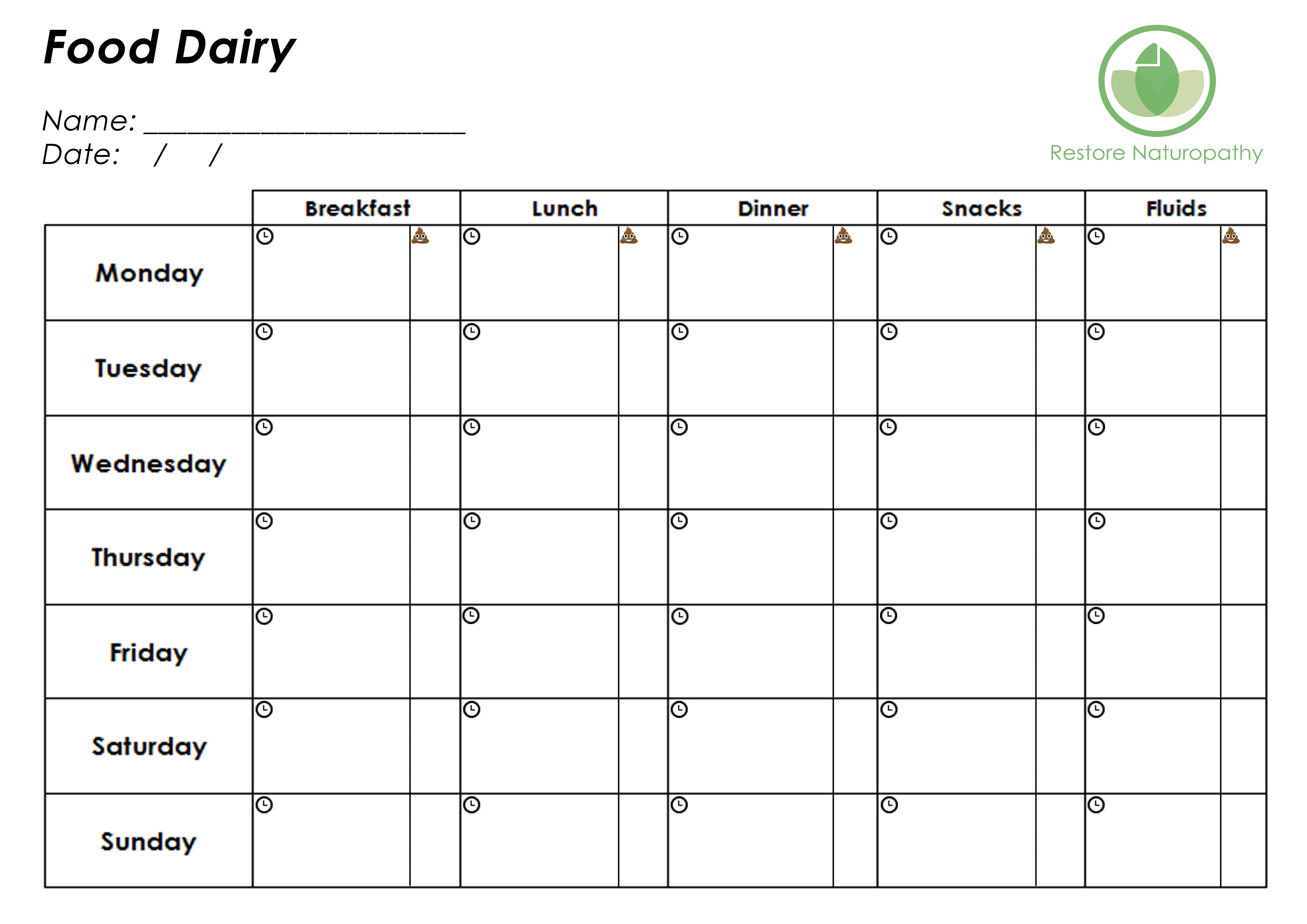 food-diary-log