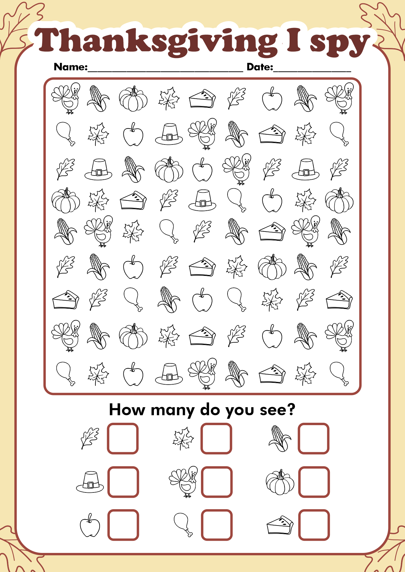 Thanksgiving Hidden Pictures Printables Printable Word Searches