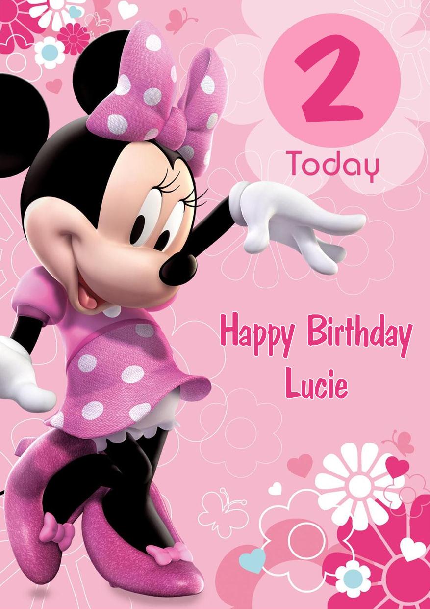 Minnie Mouse Free Printable Birthday Card