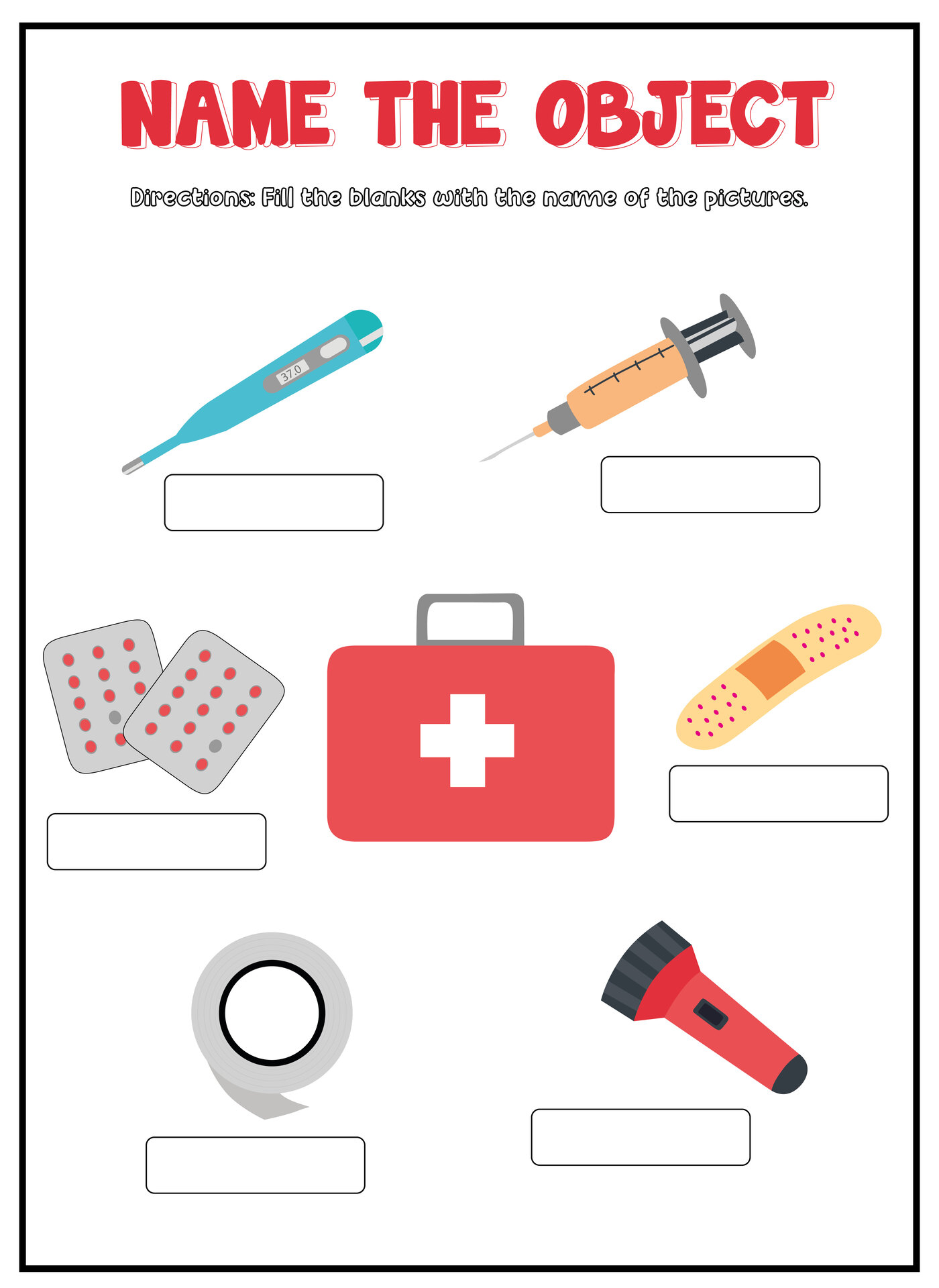 First Aid Worksheet