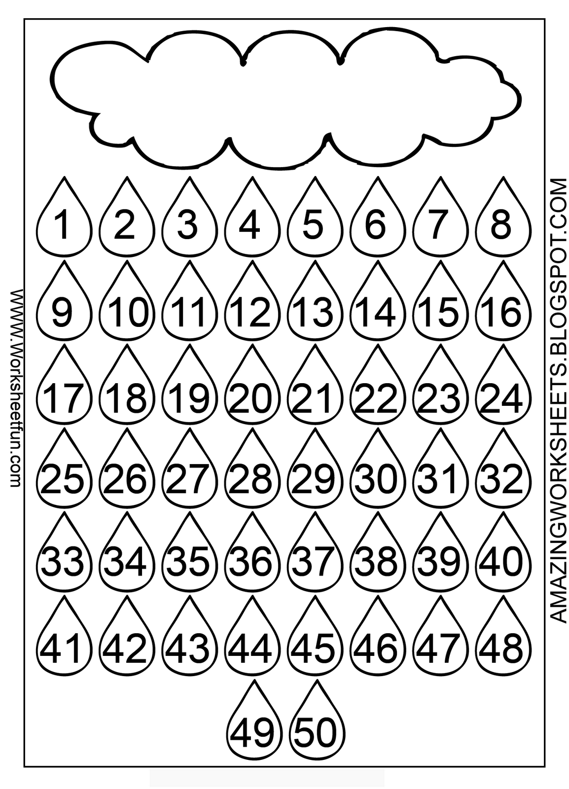 7 Best Images of Number Sheets  To 50 Printable - Printable Number  .