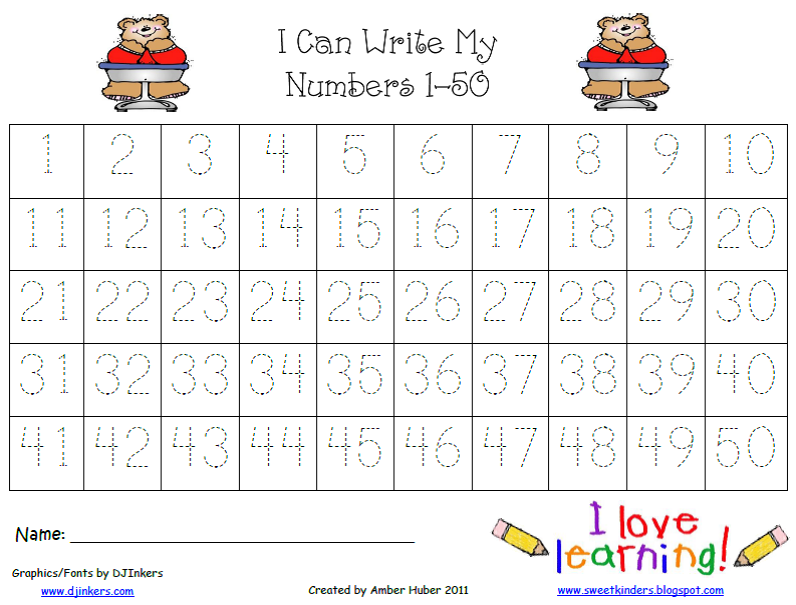 7 Best Images Of Number Sheets 1 To 50 Printable Printable Number 1 50 Worksheet Tracing 