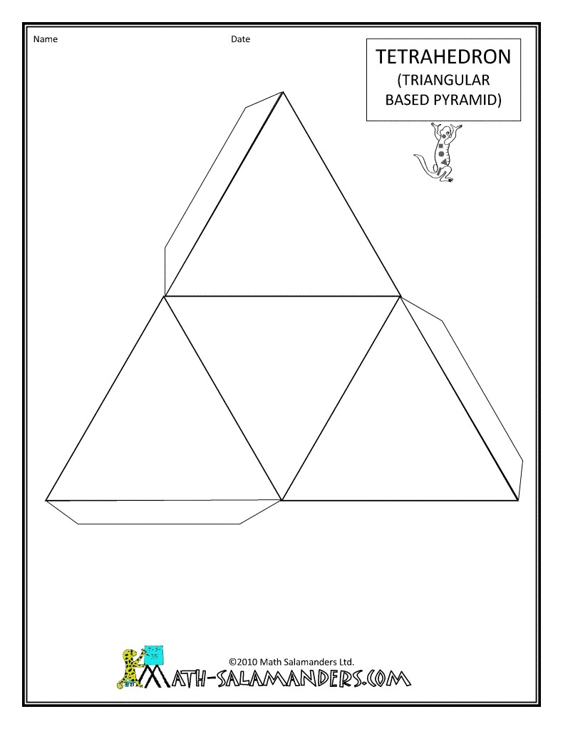 6 Best Images of Printable 3D Shape Templates For Teachers Cube 3D