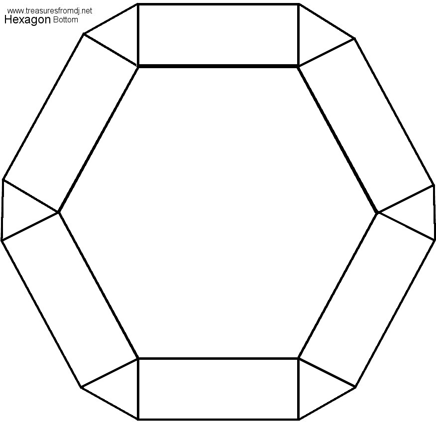 4 Best Images of Hexagon 3D Shape Templates Printable 8 Inch Hexagon