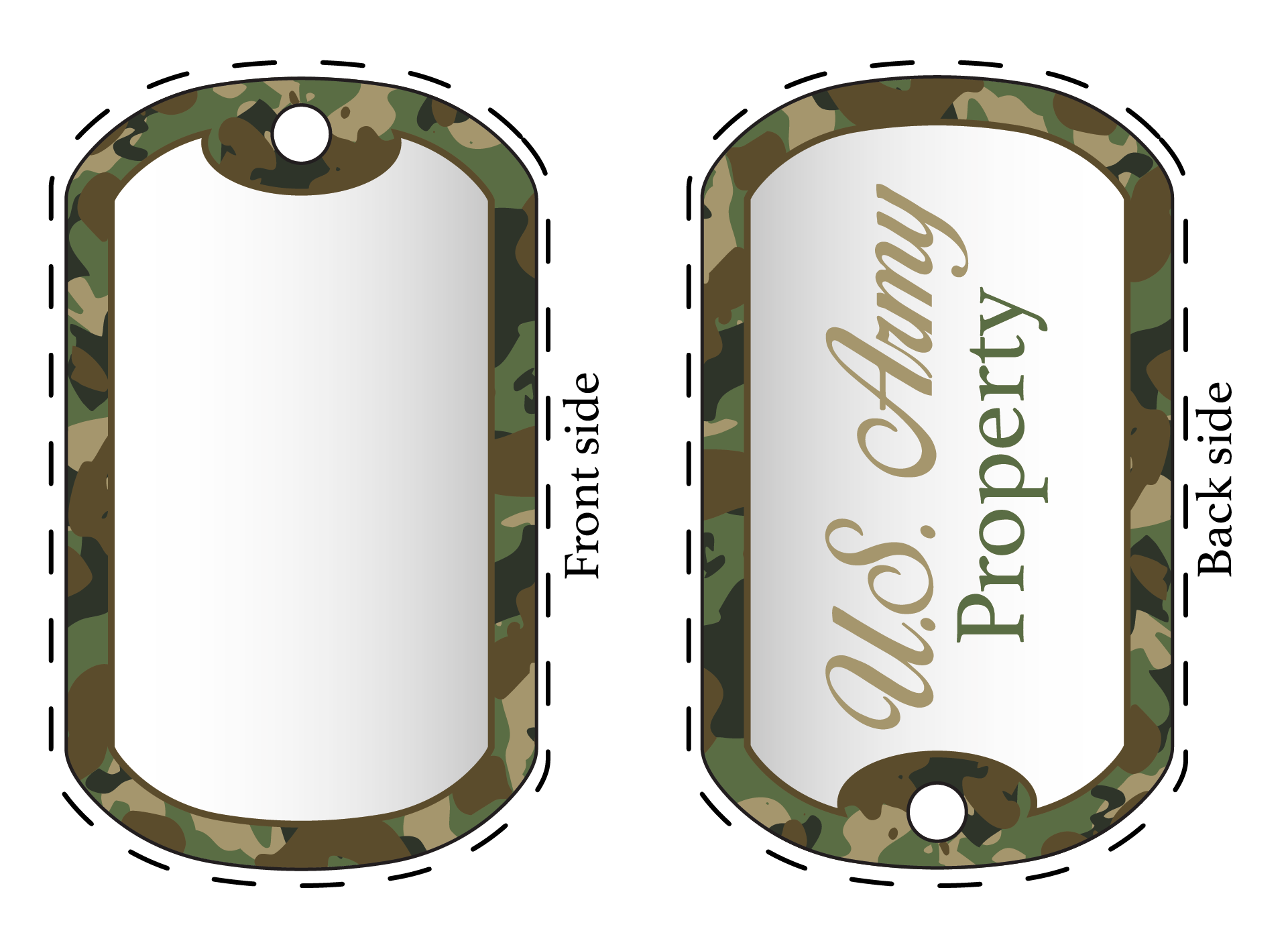 Dog Tag Template SVG  Printable Tag I Pet Tag PSD 8.5x11