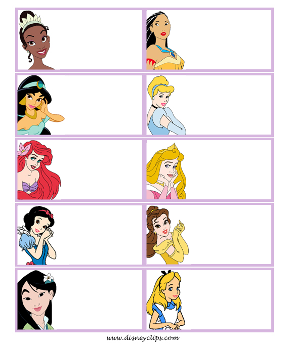 Printable Disney Name Tag Template