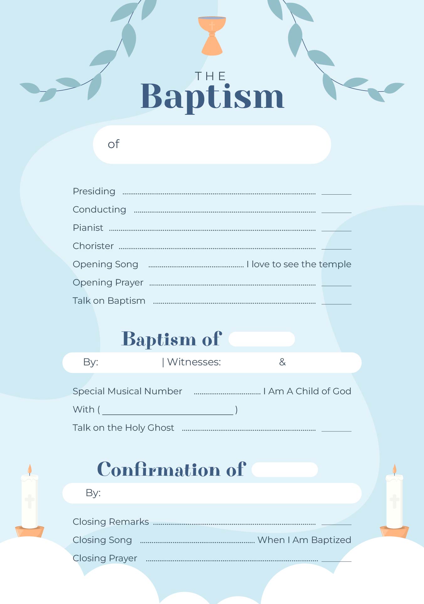 6 Best Images Of LDS Baptism Printable Program LDS Baptism Program 