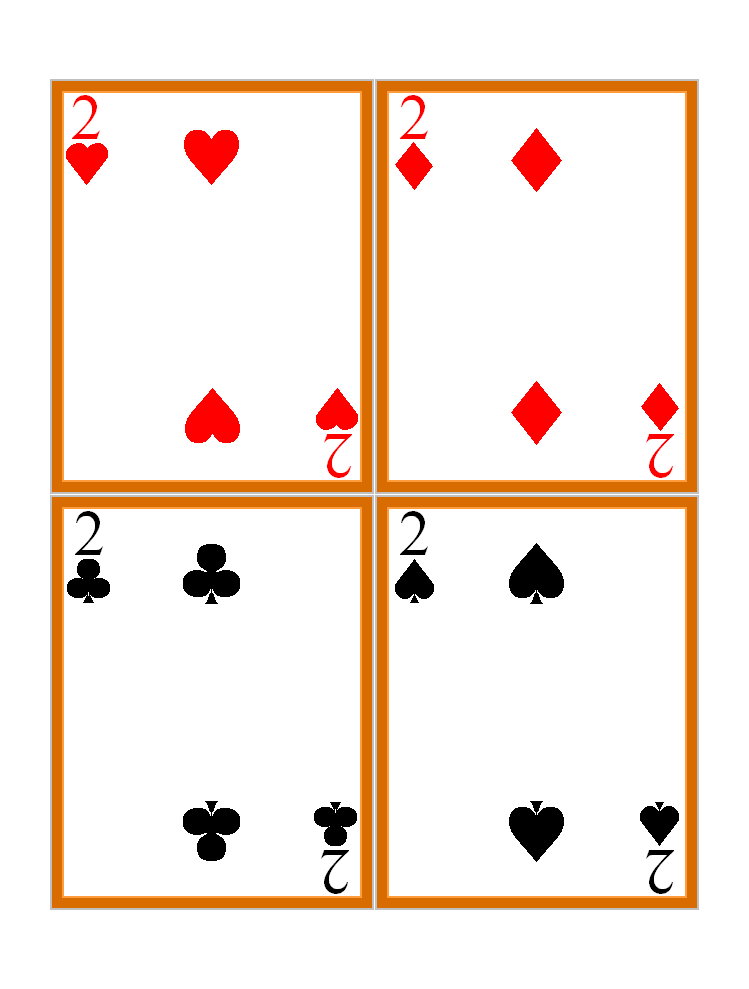 Free Template Printable Blank Playing Cards Design Yourself