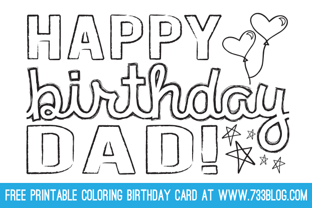 Foldable Free Printable Birthday Cards For Dad