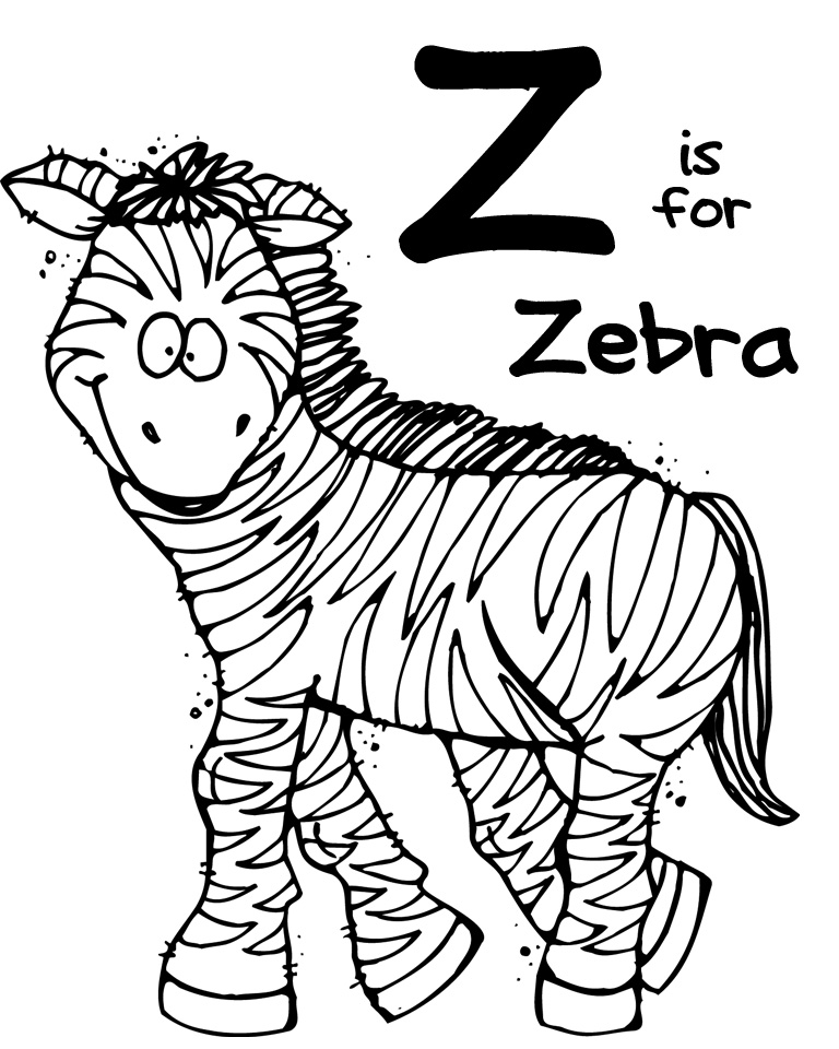 zebra print letter coloring pages - photo #13