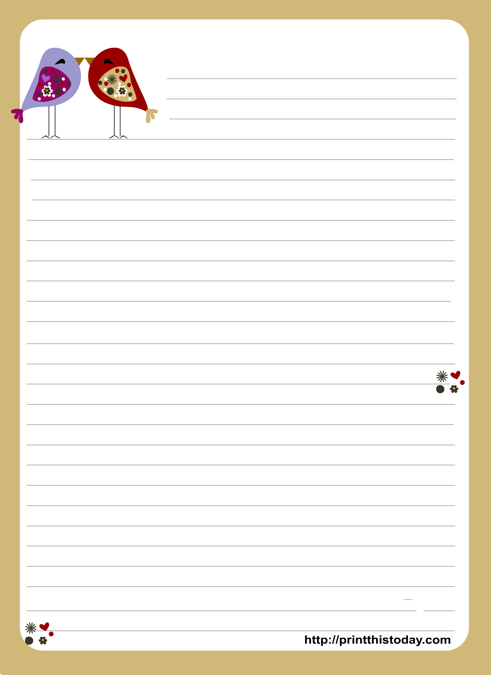 7 Best Images of Printable Lined Stationery Paper Free For Adults
