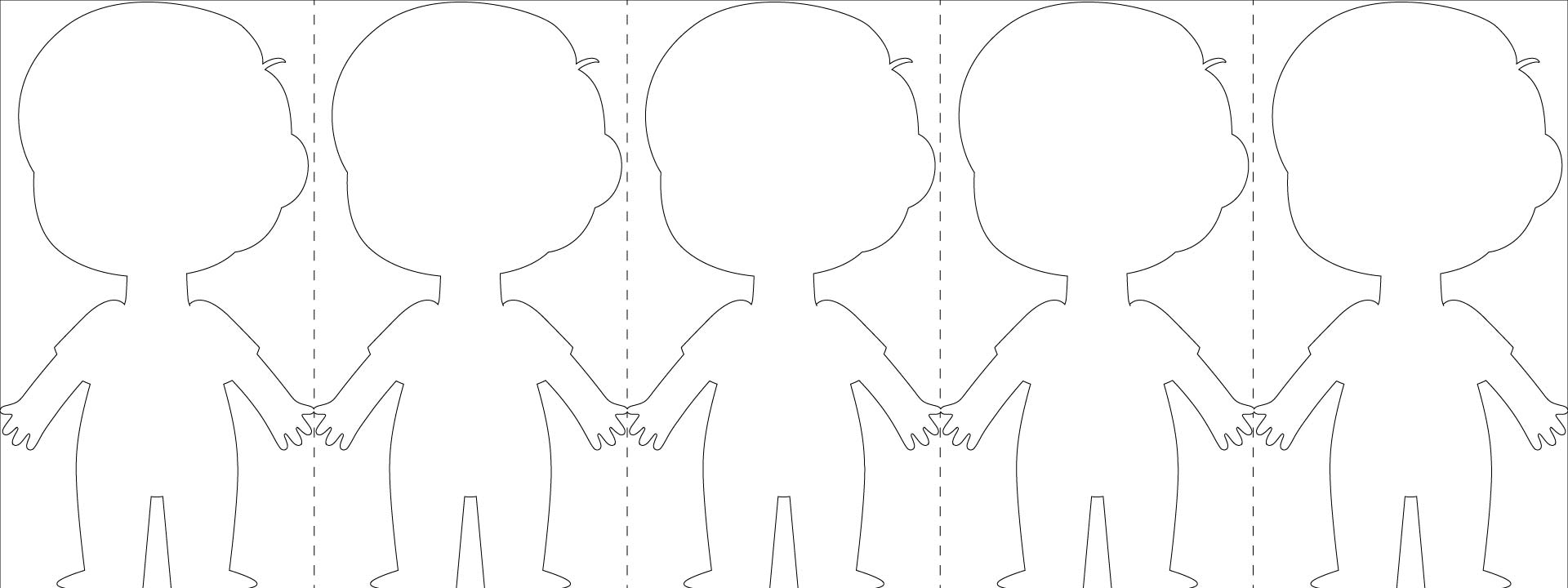 5 Best Images Of Chain People Printable Paper Doll Chain