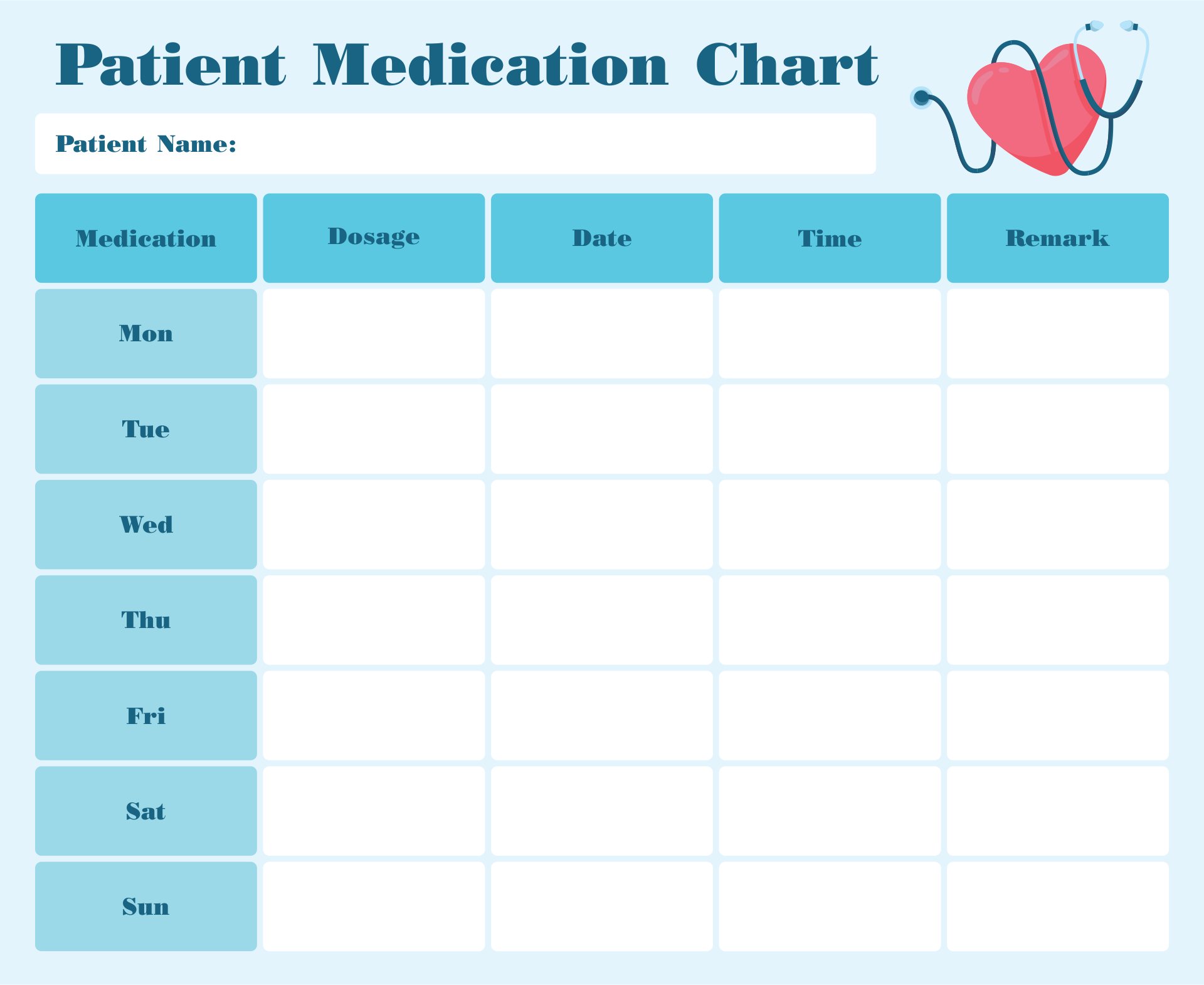 Medical Treatment Chart