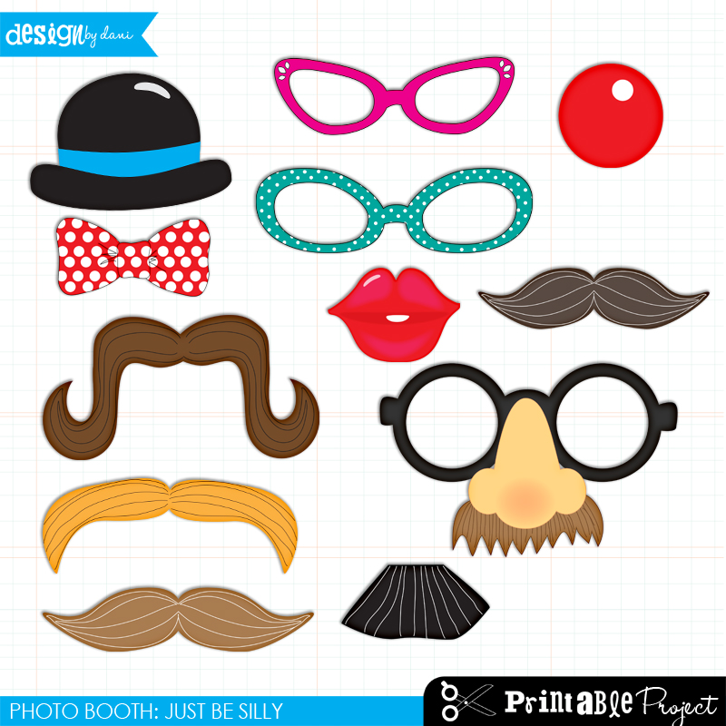9 Best Images of Fun Photo Booth Printables Printable Disguise Kit