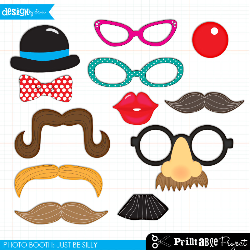 Free Printable Photo booth Props - Paper Trail Design