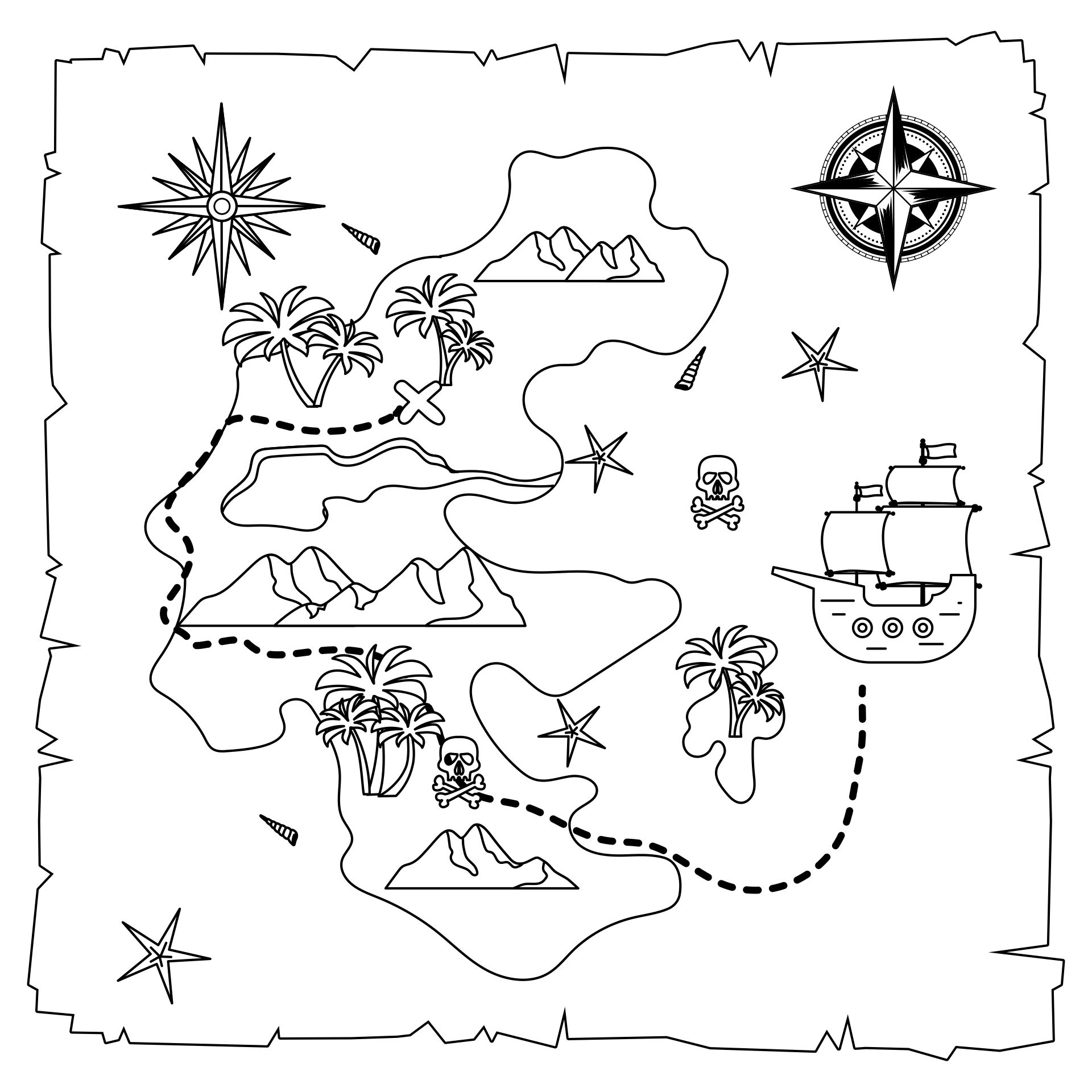 7 Best Images of Printable Pirate Map Template - Printable ...