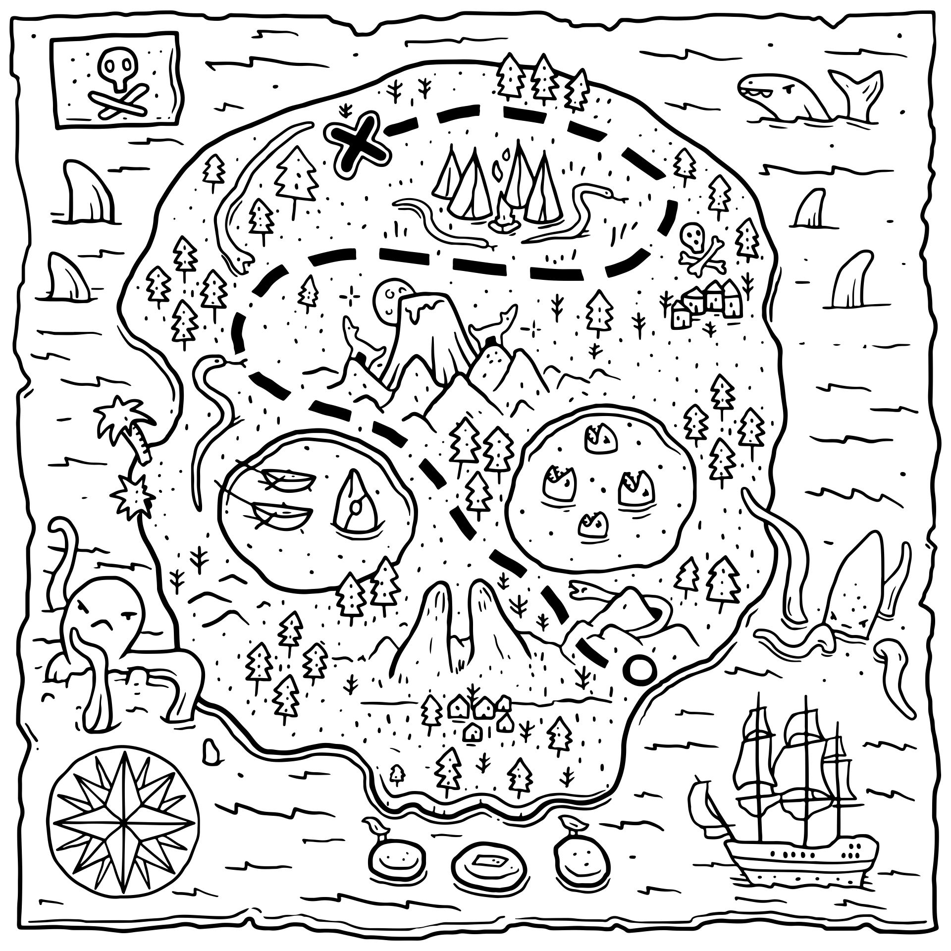 pirate-treasure-map-coloring-page-in-2021-pirate-treasure-maps-porn