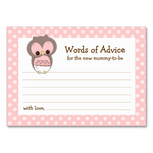 Mommy Advice Cards Printable Free