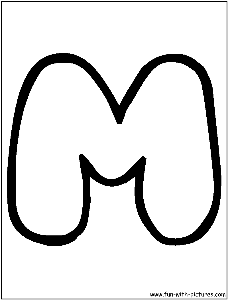 M Bubble Letter