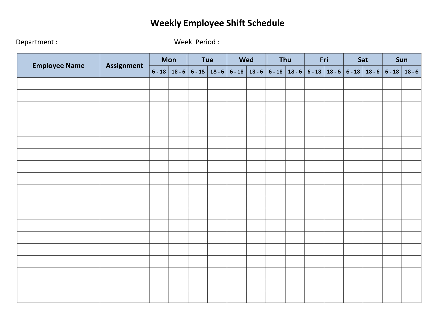 5 Best Images Of Printable Employee Work Schedule Template Blank