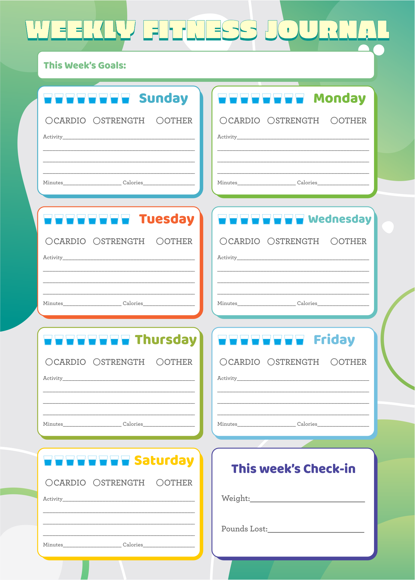 9 Best Images of Free Printable Exercise Journal - Printable Exercise ...