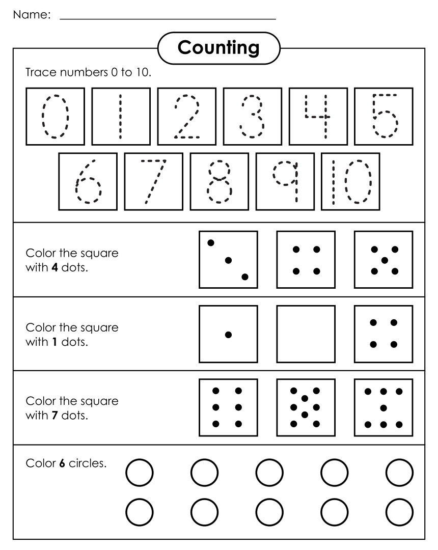 7 Best Images Of Printable Preschool Worksheets Number 0 Free