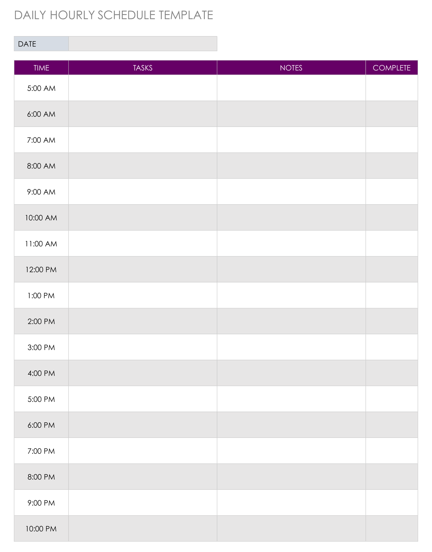 8 Best Images of Printable Hourly Calendar Template Free Printable