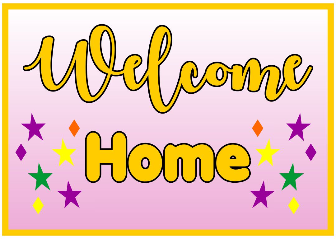 Welcome Home Banner Printable Printable Blank World