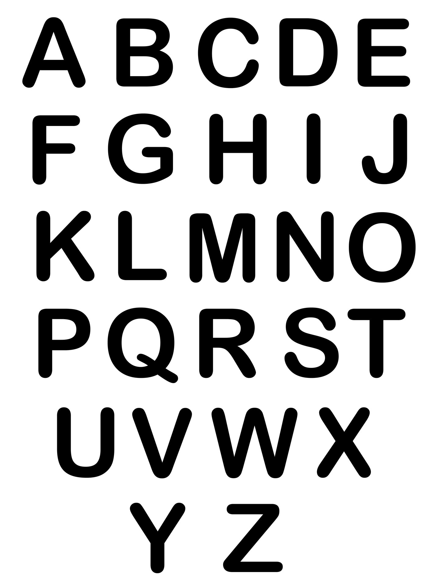 Free Printable Alphabet Stencils 4 Inch