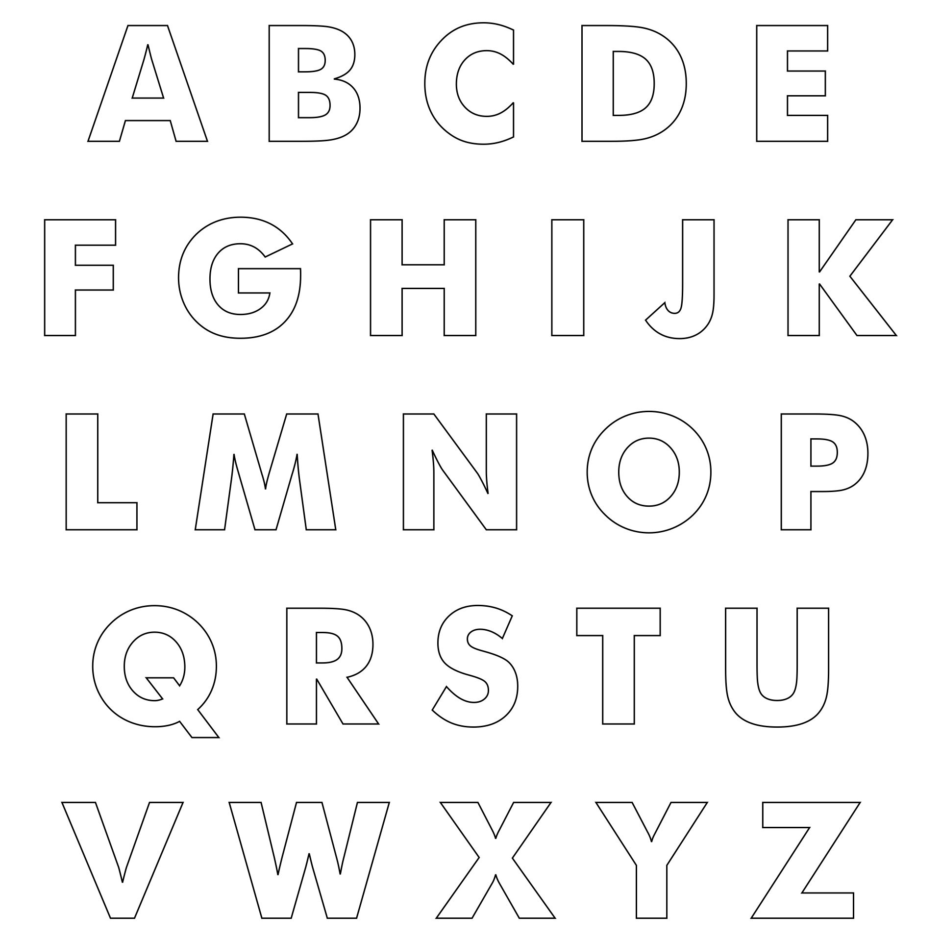 Block Letter Template Free