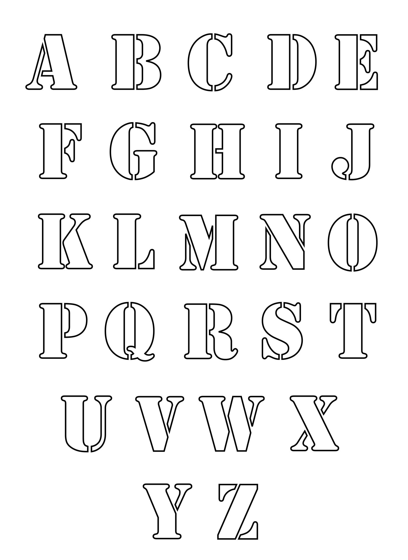Free Printable 4 Inch Alphabet Letters Printable Templates